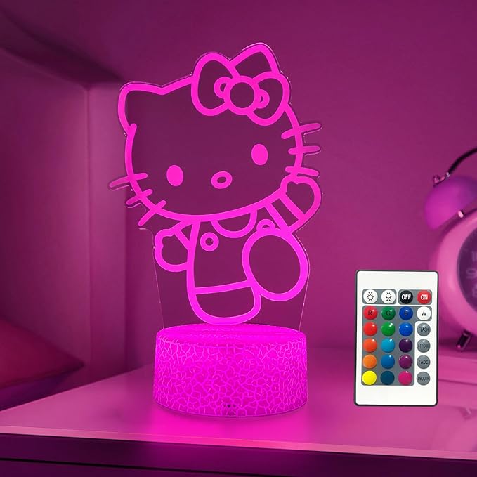Hello Kitty 3D night light with 16 color remote